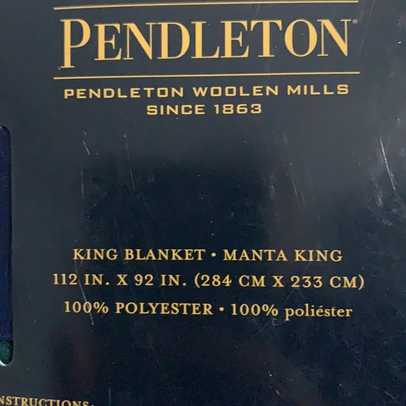 NWT Pendleton King size Sherpa blanket - Picture 7 of 7